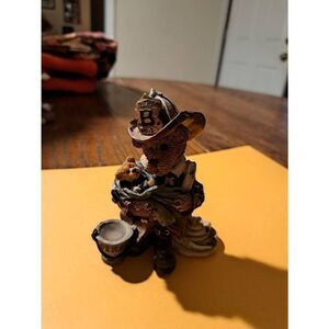 Vintage 1996 Boyds Bears Bearstone Elliot the Hero Firefighter Figurine